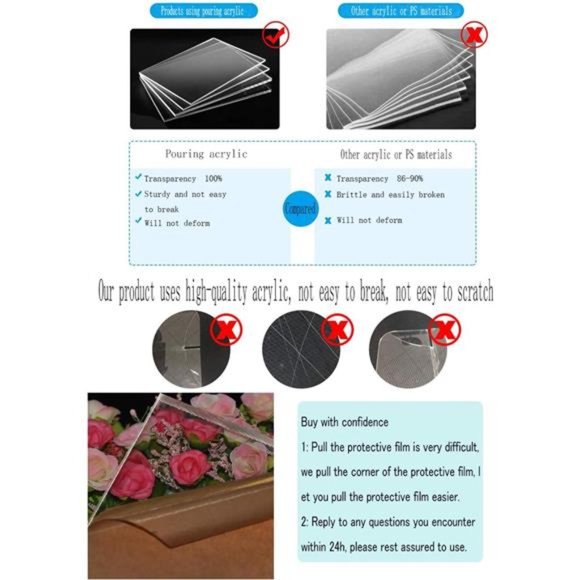 Wedding Card Box With Lock(Acrylic 11×8×8 in),Foldable,Gold Pattern - Picture 7 of 7